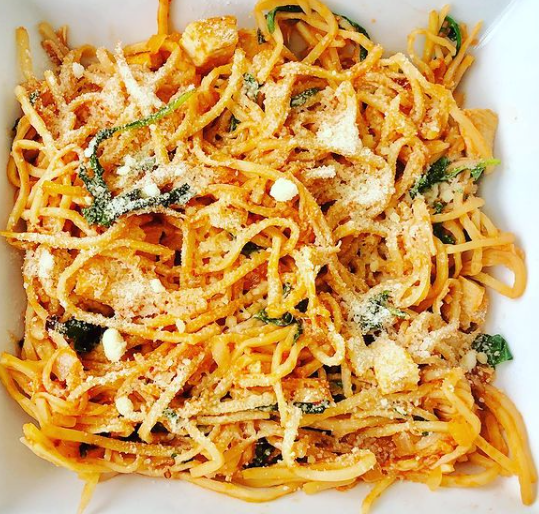 Hearts of Palm Spaghetti With Chicken 205 Calories